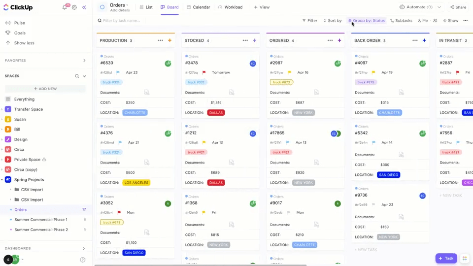 ClickUp Workload Control feature