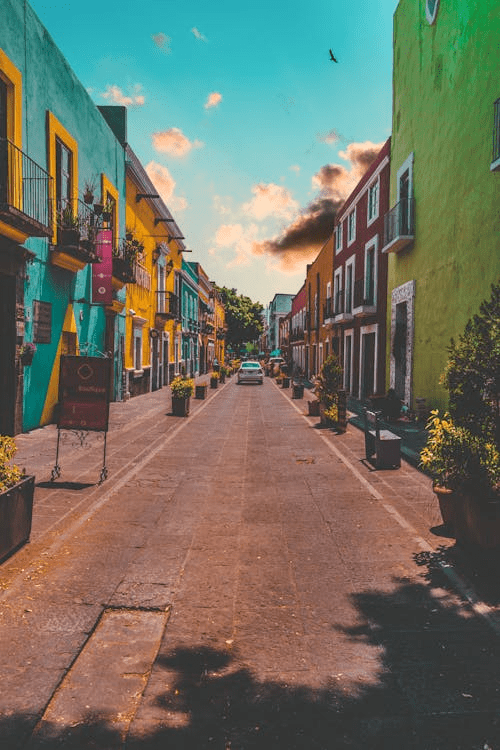 Image of colorful buildings in Mexico city