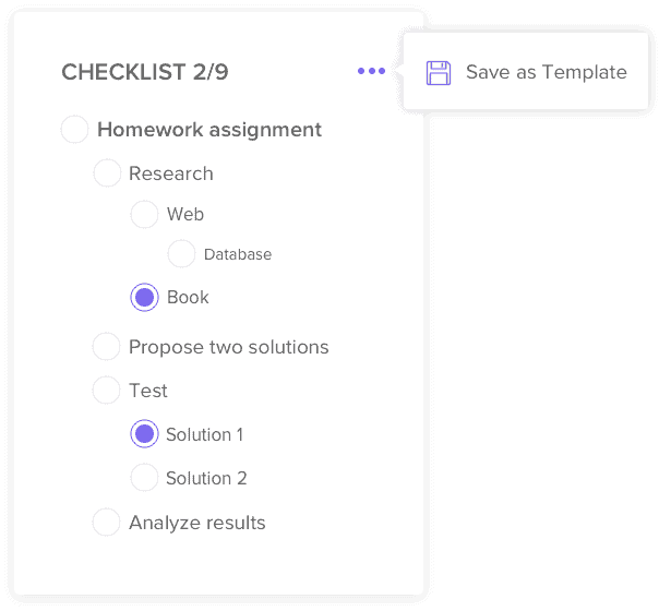 ClickUp checklist