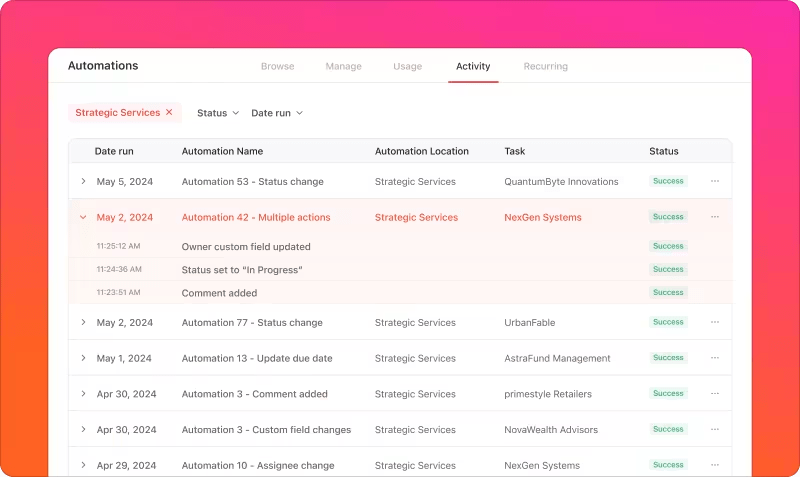 ClickUp Audit-Protokolle