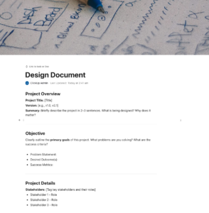 Design Files For Document 10 Free Design Document Templates in Google Docs & ClickUp