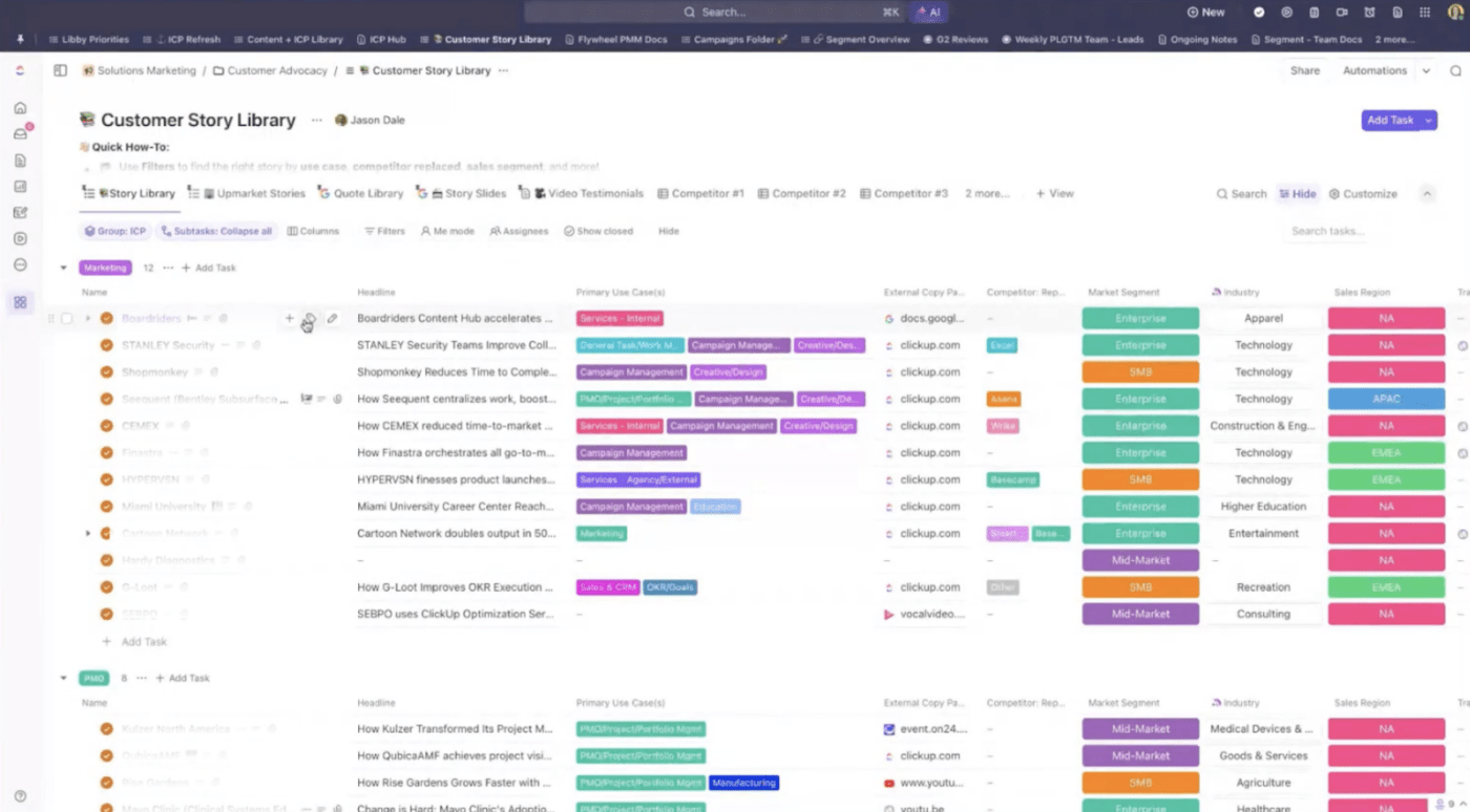 ClickUp-customer-story-library