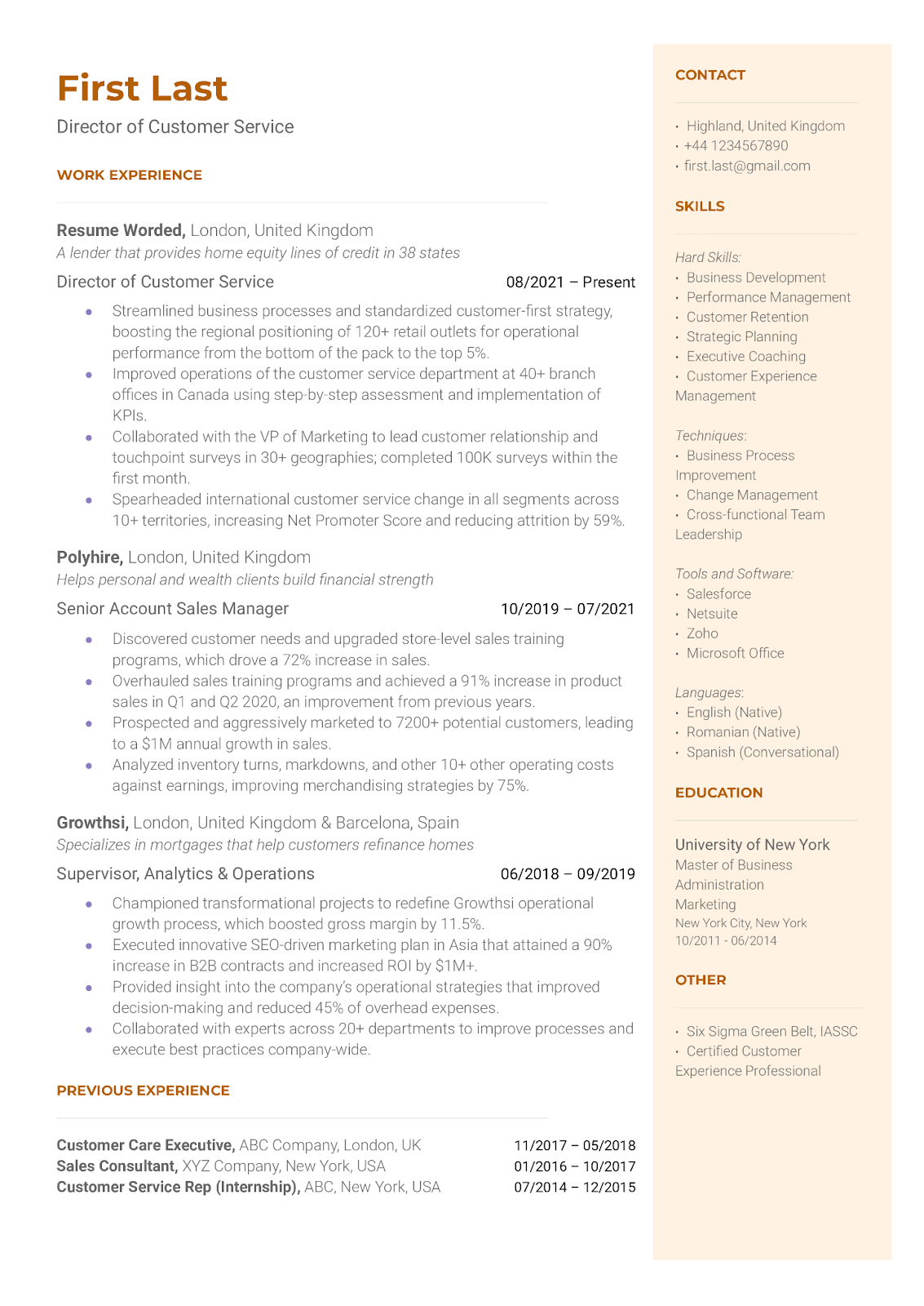 10 Customer Service Resume Examples to Stand Out