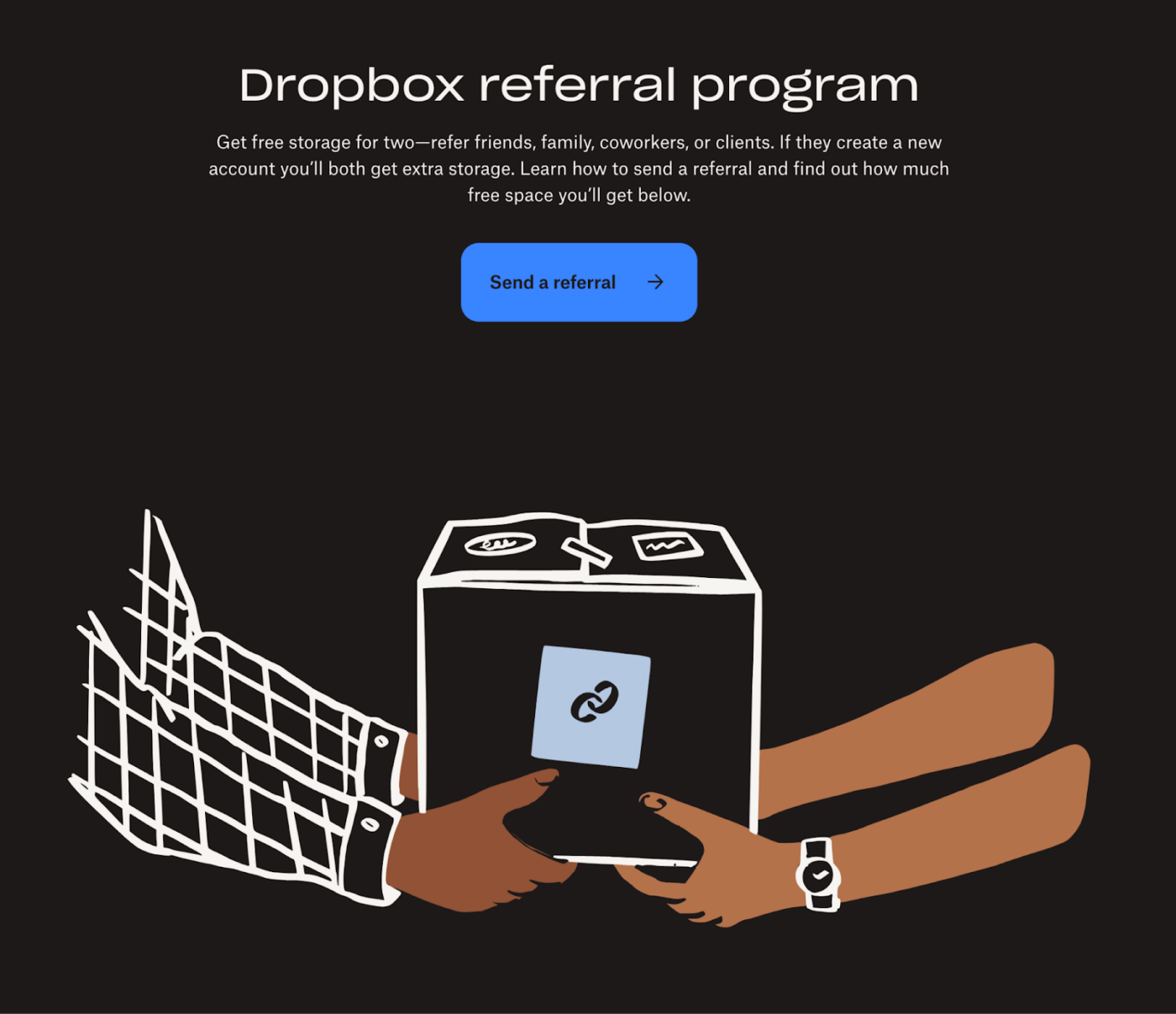 Dropbox referral loop