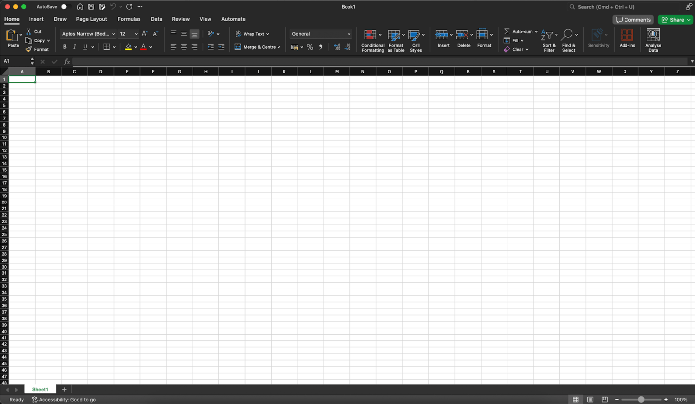 Excel Worksheet 