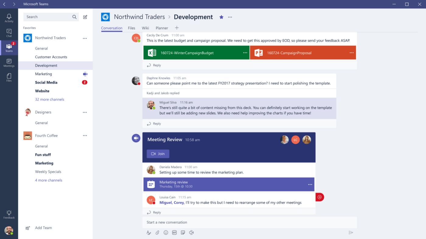 Microsoft Teams. one of the online collaboration tools from Microsoft