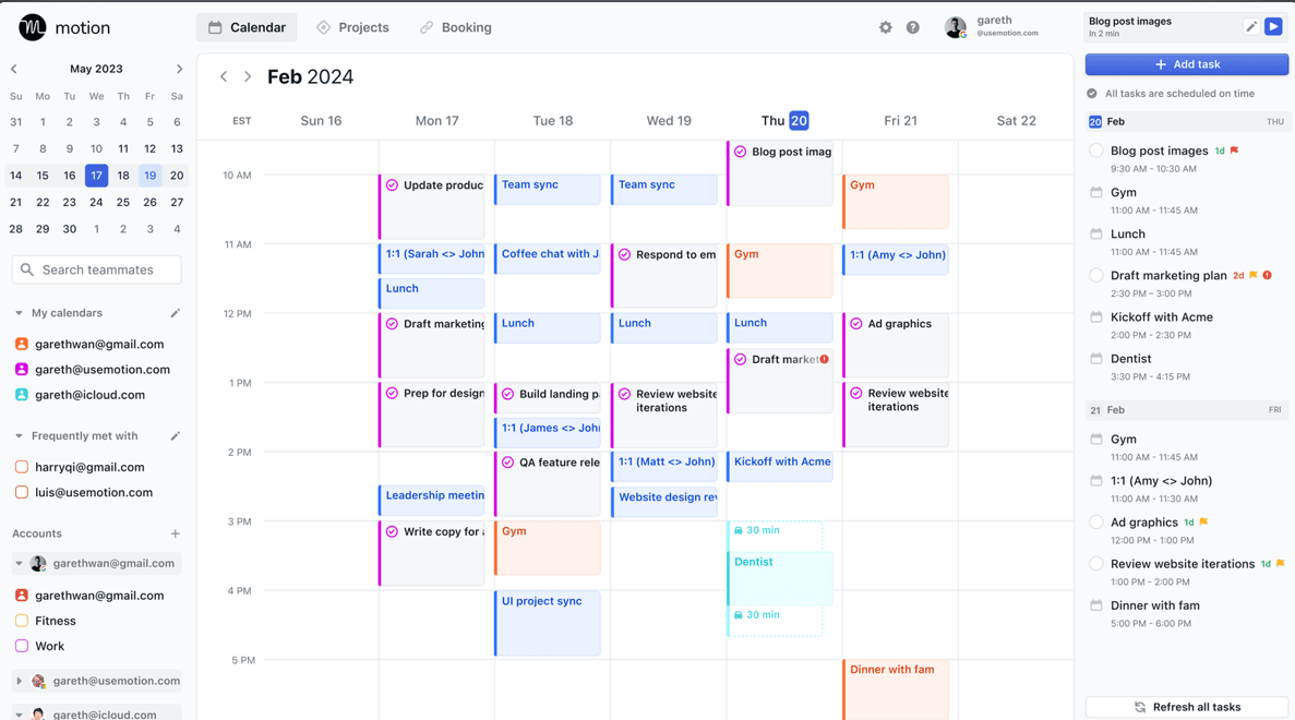 Motion Calendar