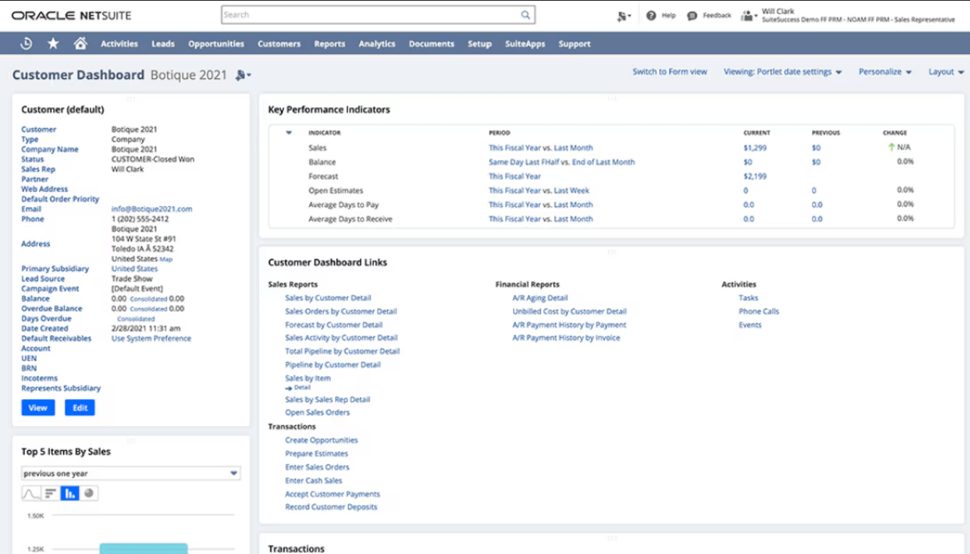 Oracle NetSuite CRM