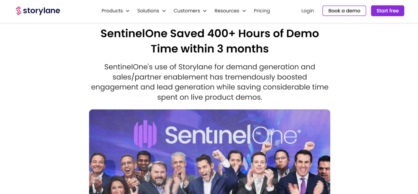 One of the Storylane case study examples