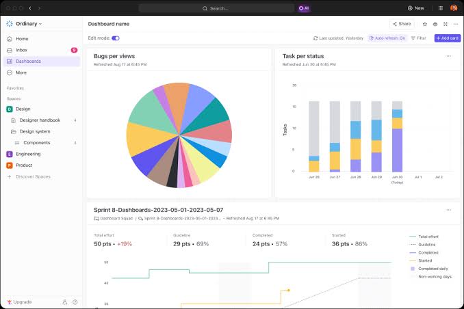 ClickUp Dashboard