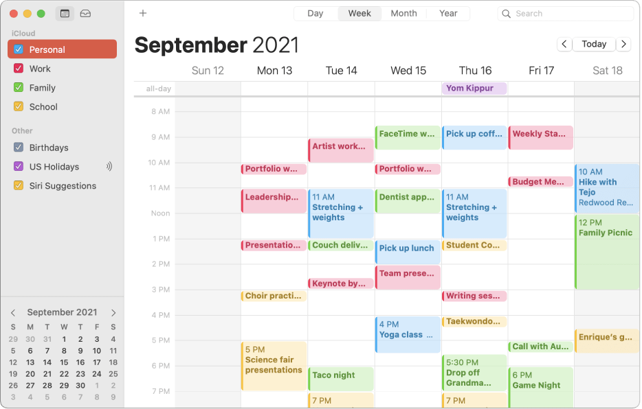 calendário do iCloud