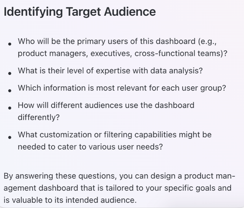 Identifying target audience using ClickUp Brain
