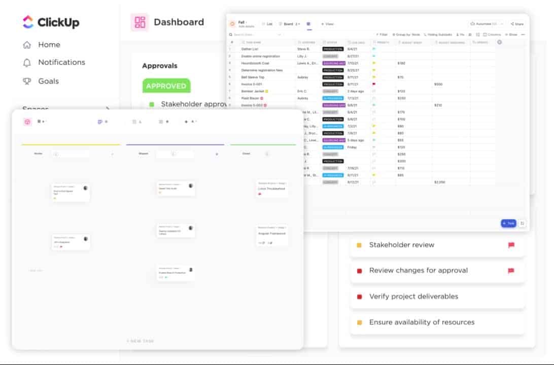 Logiciel de gestion de projets de santé ClickUp