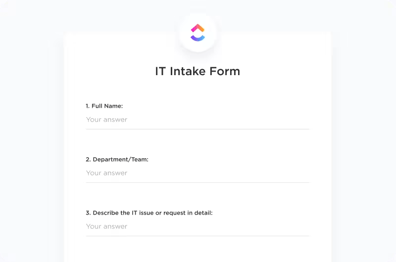 ClickUp Forms