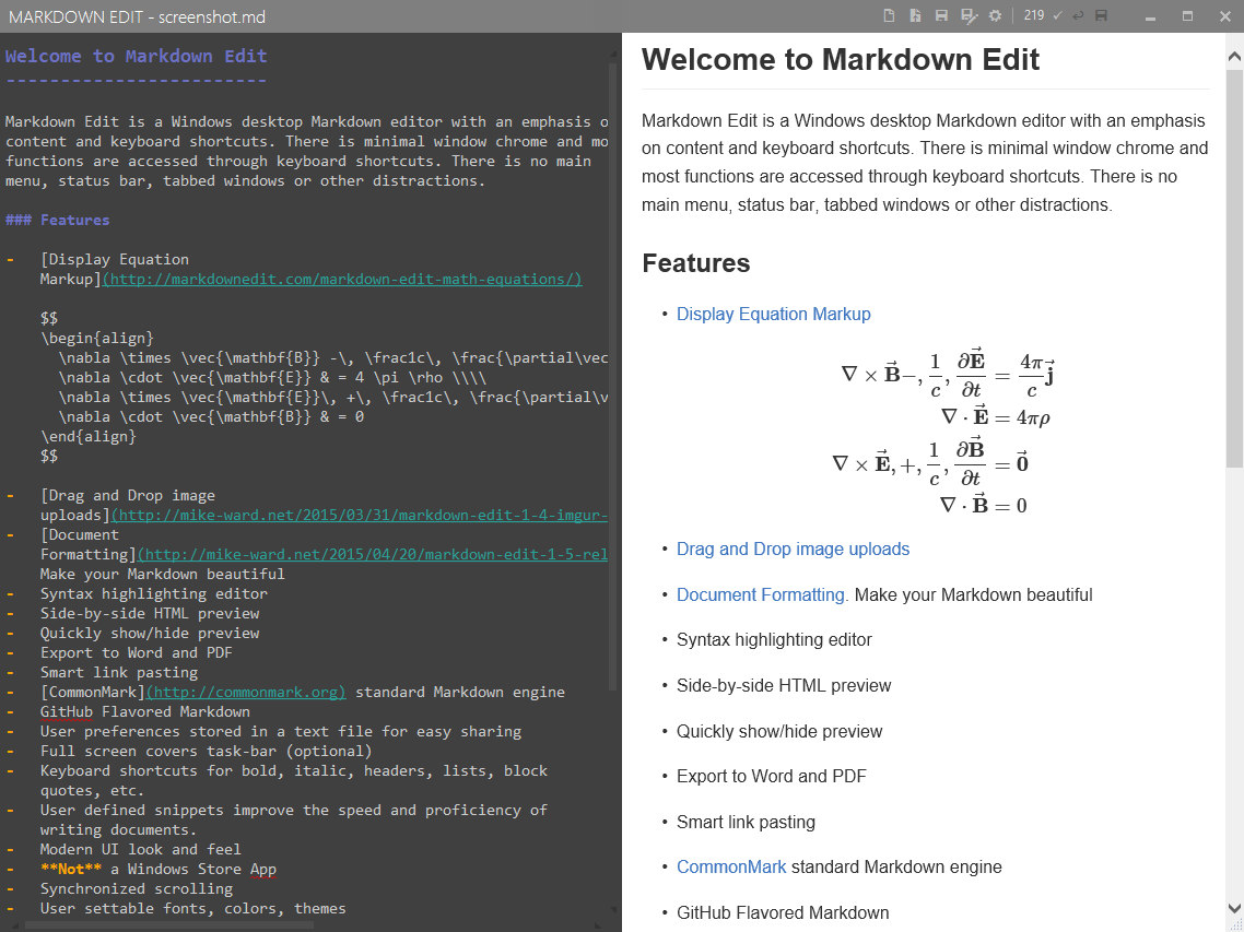 Markdown-Bearbeitung