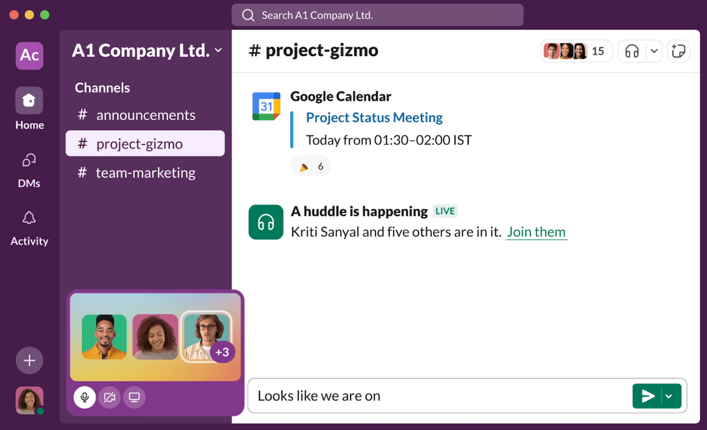 Slack Dashboard