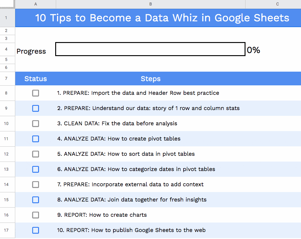 10 Tips to Become a Data Whiz in Google Sheets
