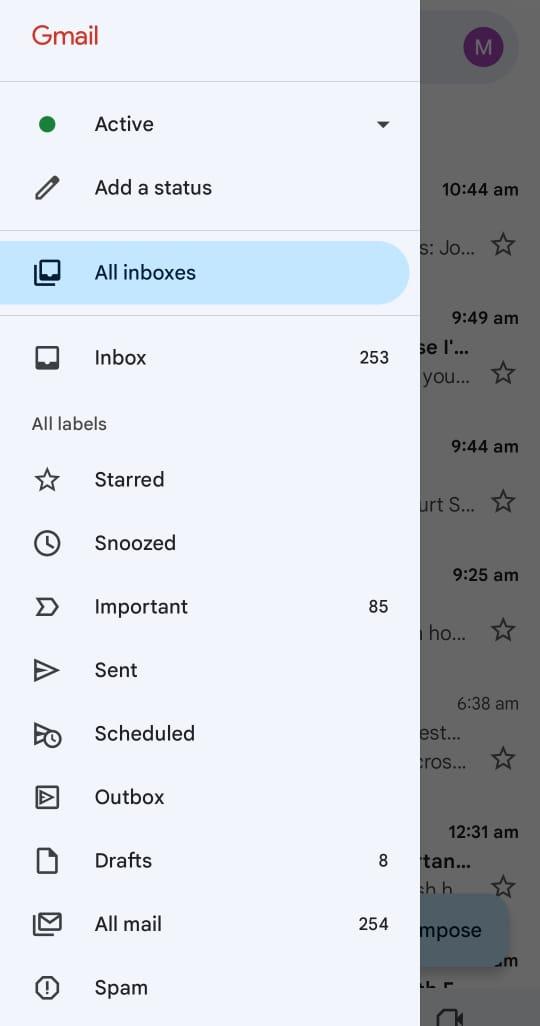 'All inboxes' option in Gmail