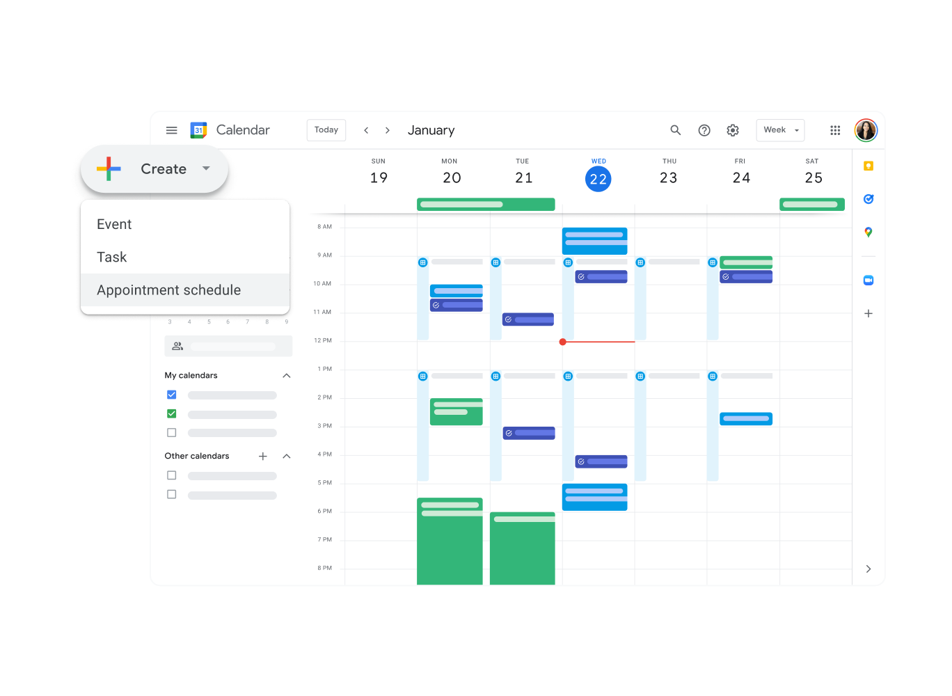 Appointment schedule on Google Calendar