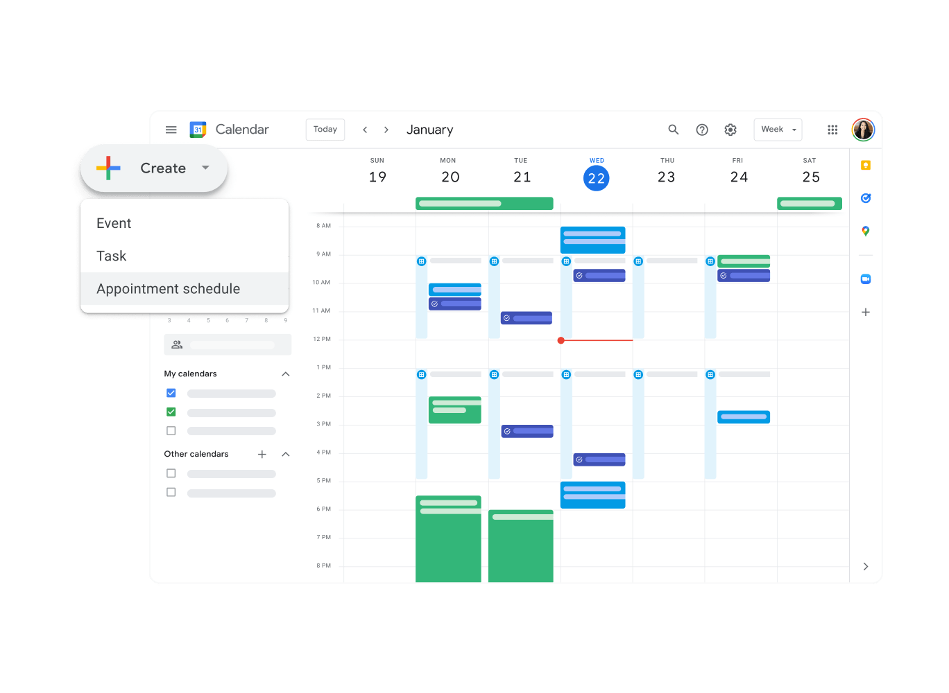 Appointment schedule on Google Calendar