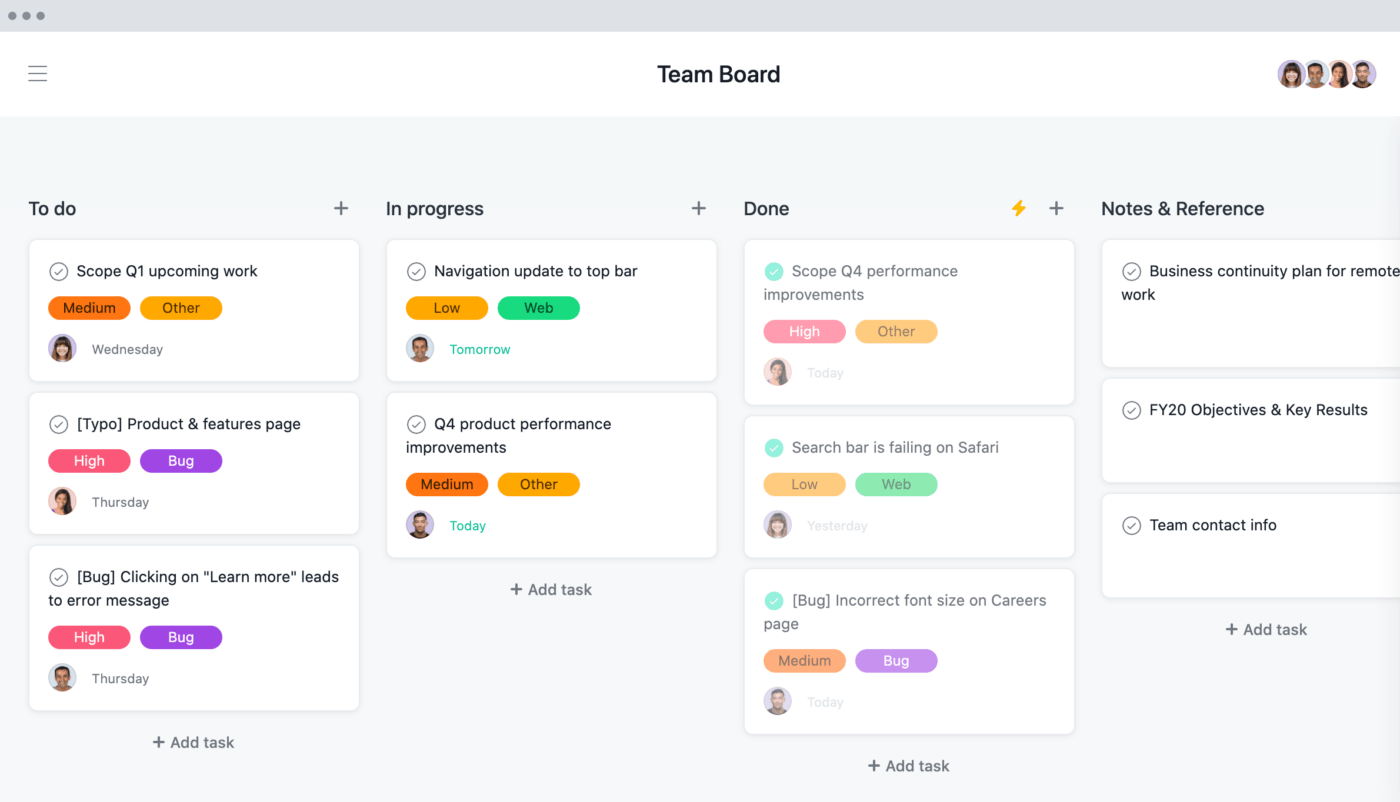 Asana Dashboard