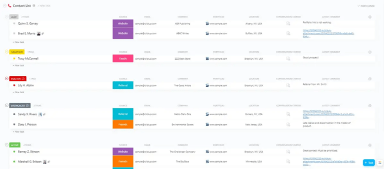ClickUp Contact List Template