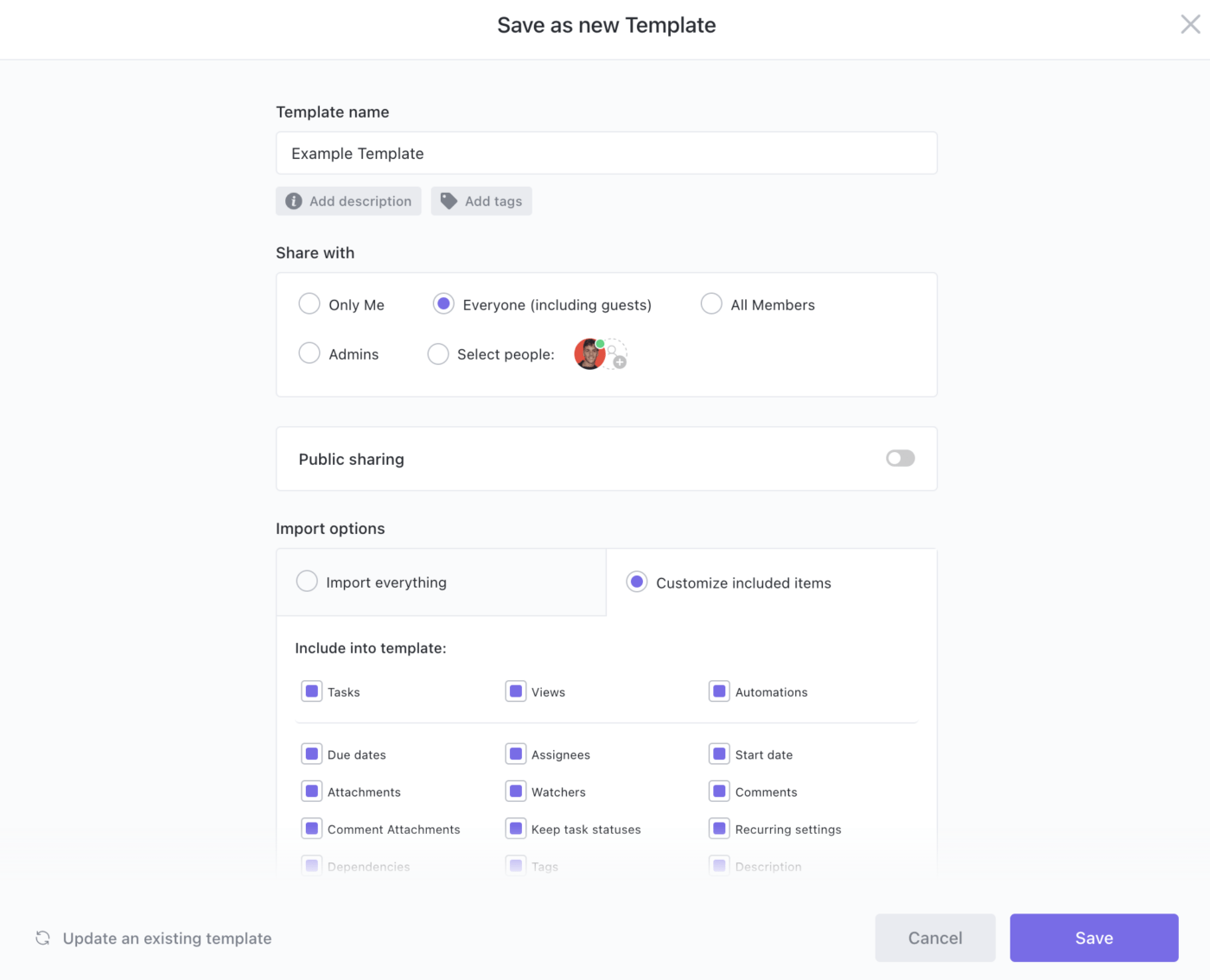 ClickUp List Template