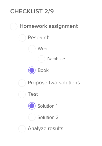 ClickUp checklist