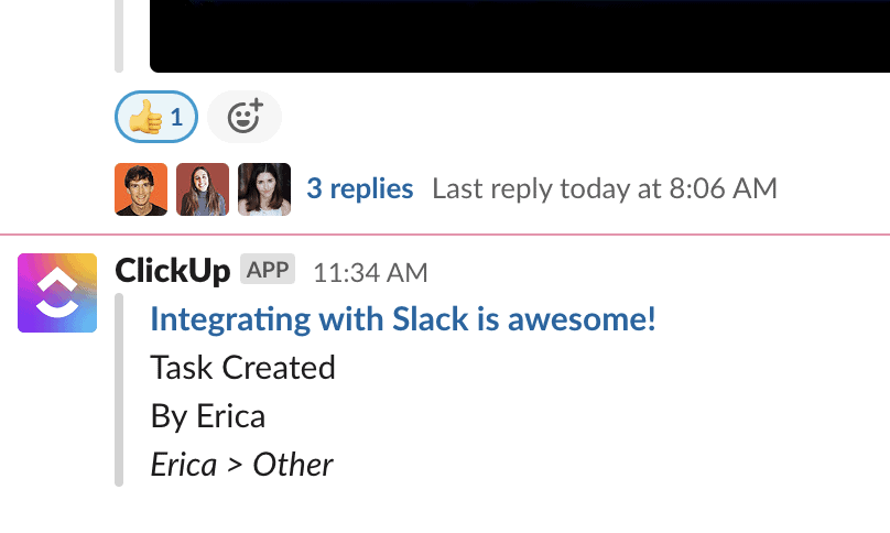 ClickUp and Slack integration