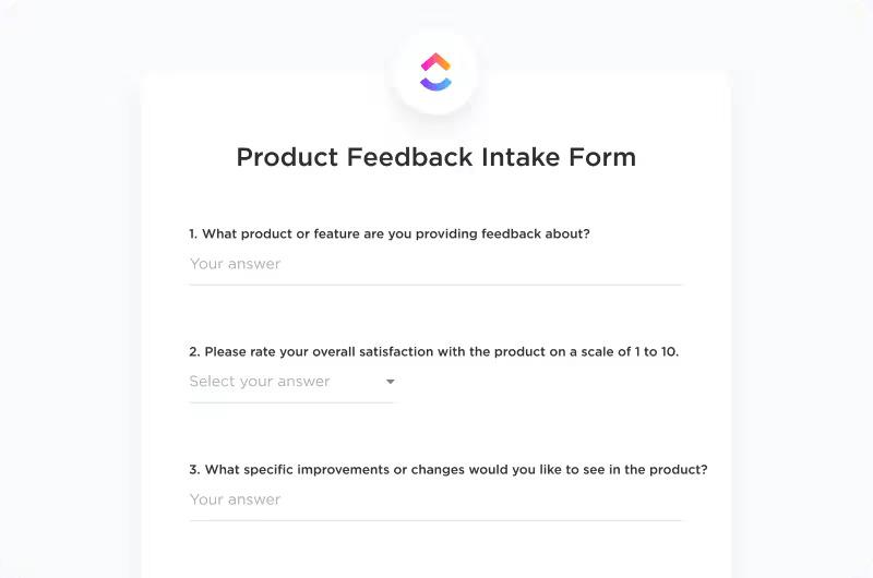 ClickUp’s Forms View