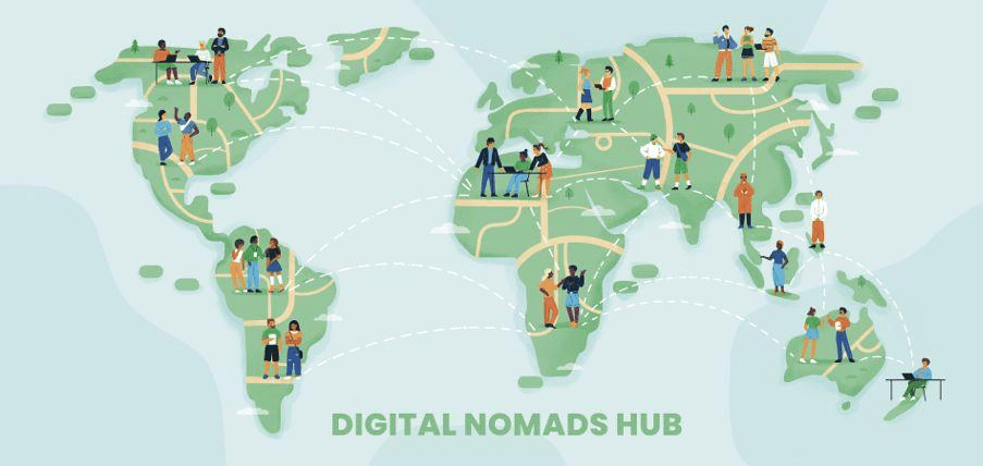 Digital Nomads Hub Facebook cover page