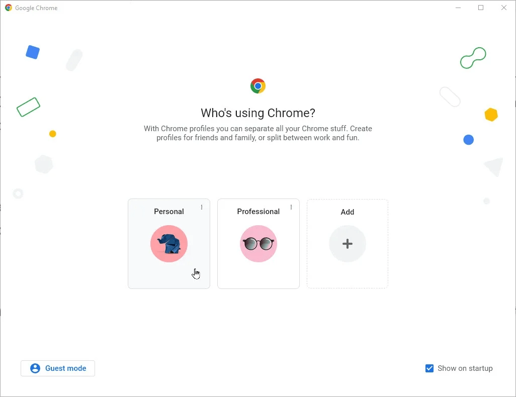 Google Chrome profiles
