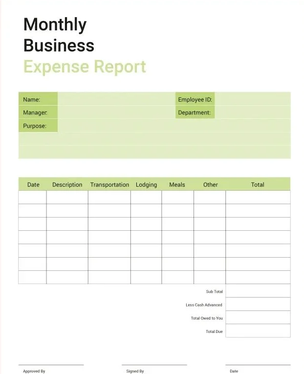 Monthly-Business-Expense-Report-Template