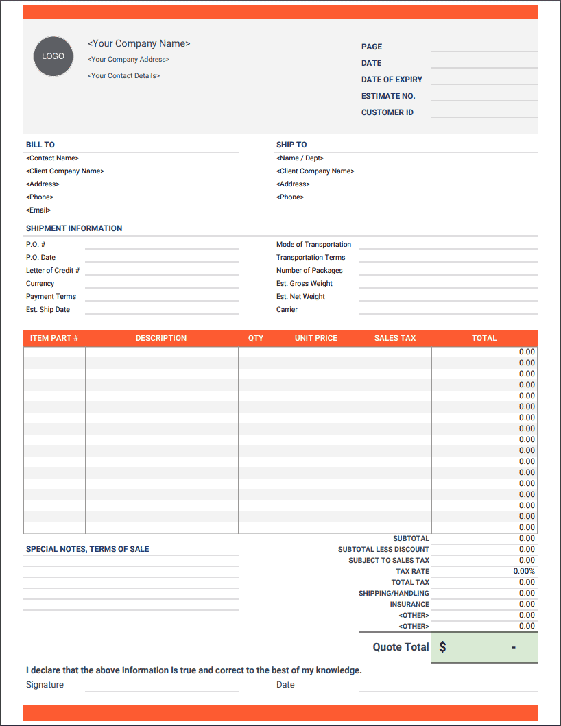 Proforma Contract Invoice Template for Excel and Word by Invoice Simple