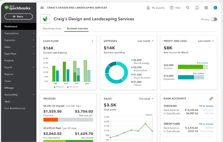 QuickBooks counts among the best apps for small businesses for accounting