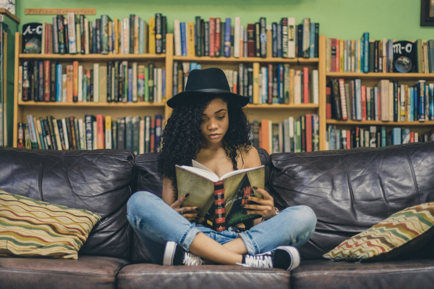 Person reading a book 