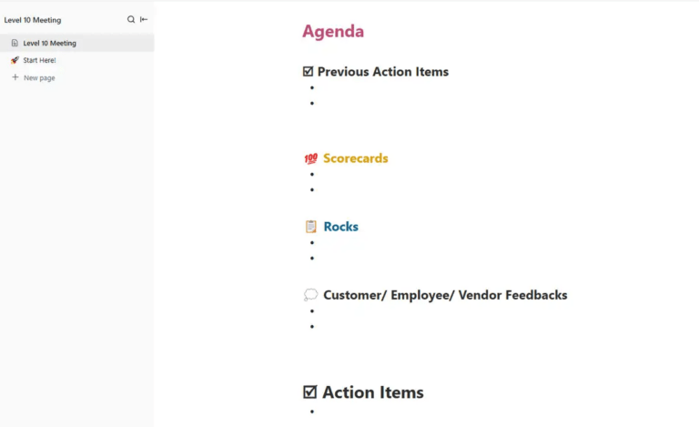 8 Free Level 10 Meeting Templates Compared for Your Team