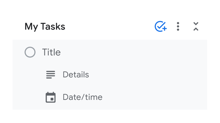 Task details in Google Calendar