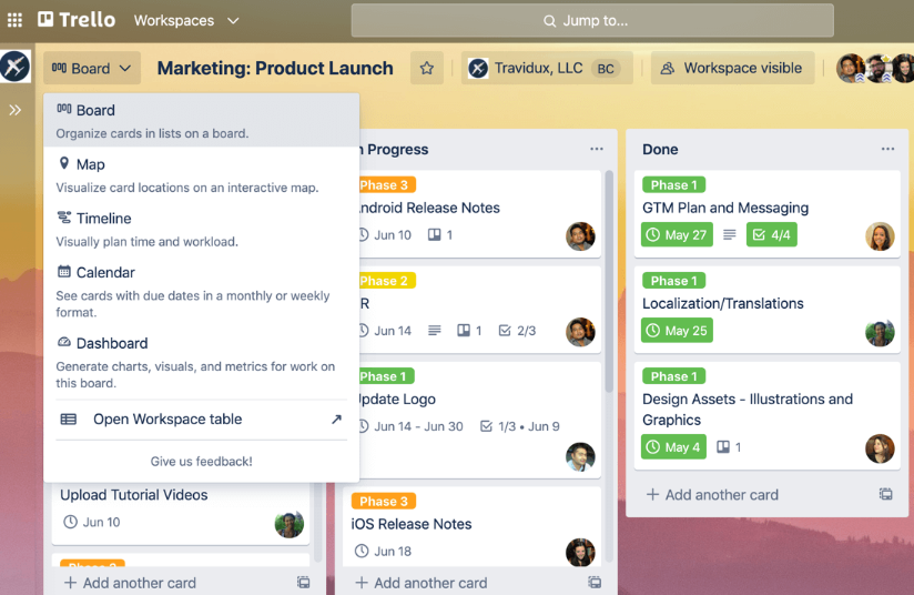 Trello Dashboard