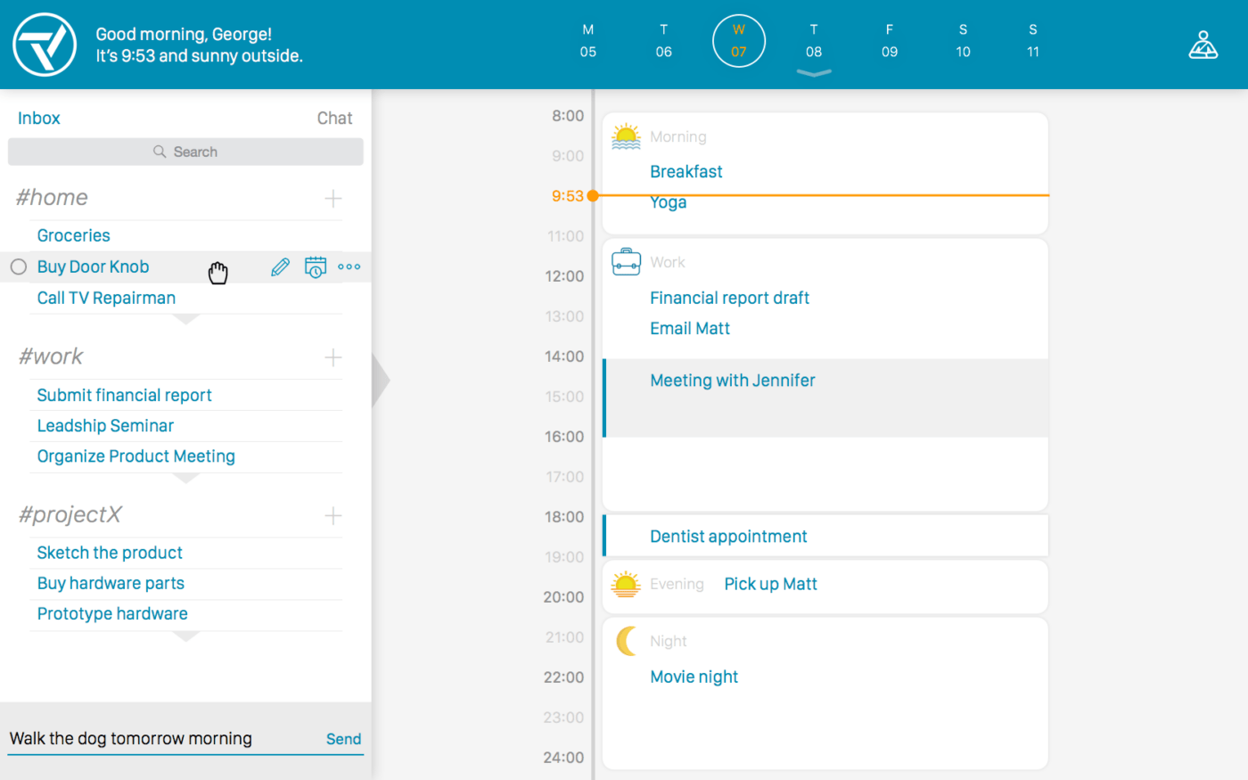 Trevor AI task planning dashboard 