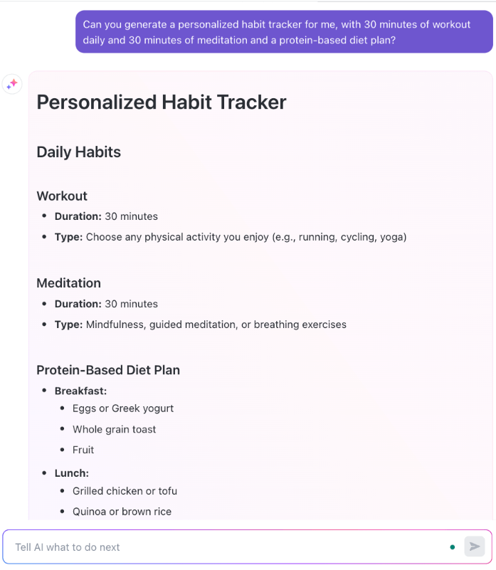 Using ClickUp Brain to create a personalized habit tracker and template