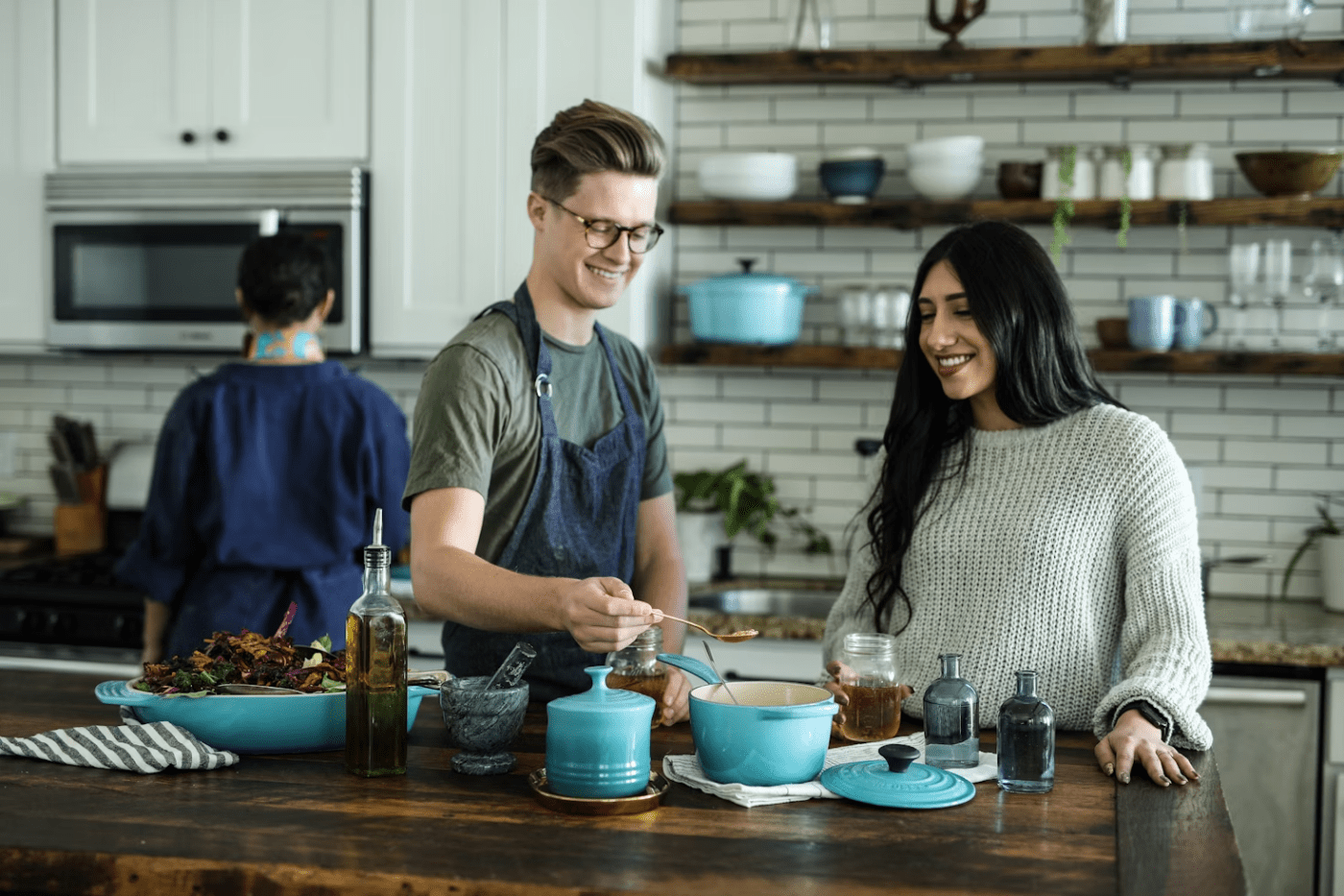 people cooking together