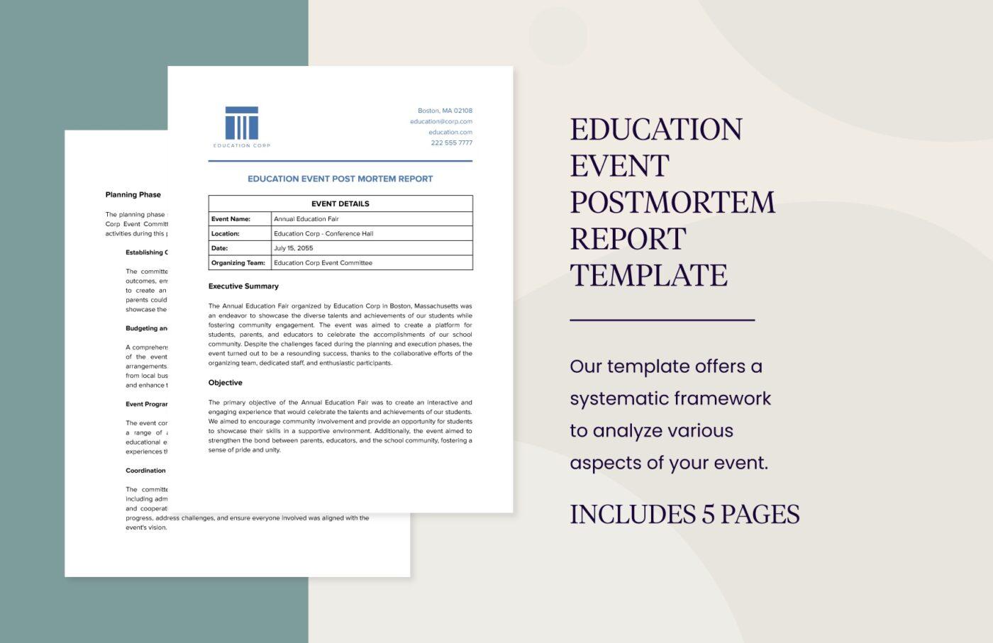 Microsoft Word Event Post-Mortem Report Template by Template.net