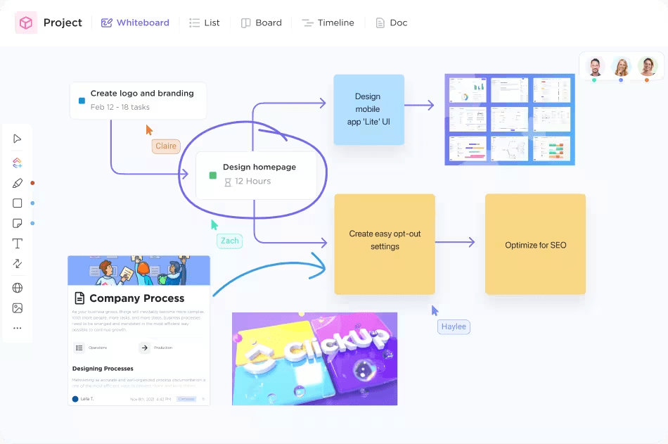 ClickUp Whiteboard