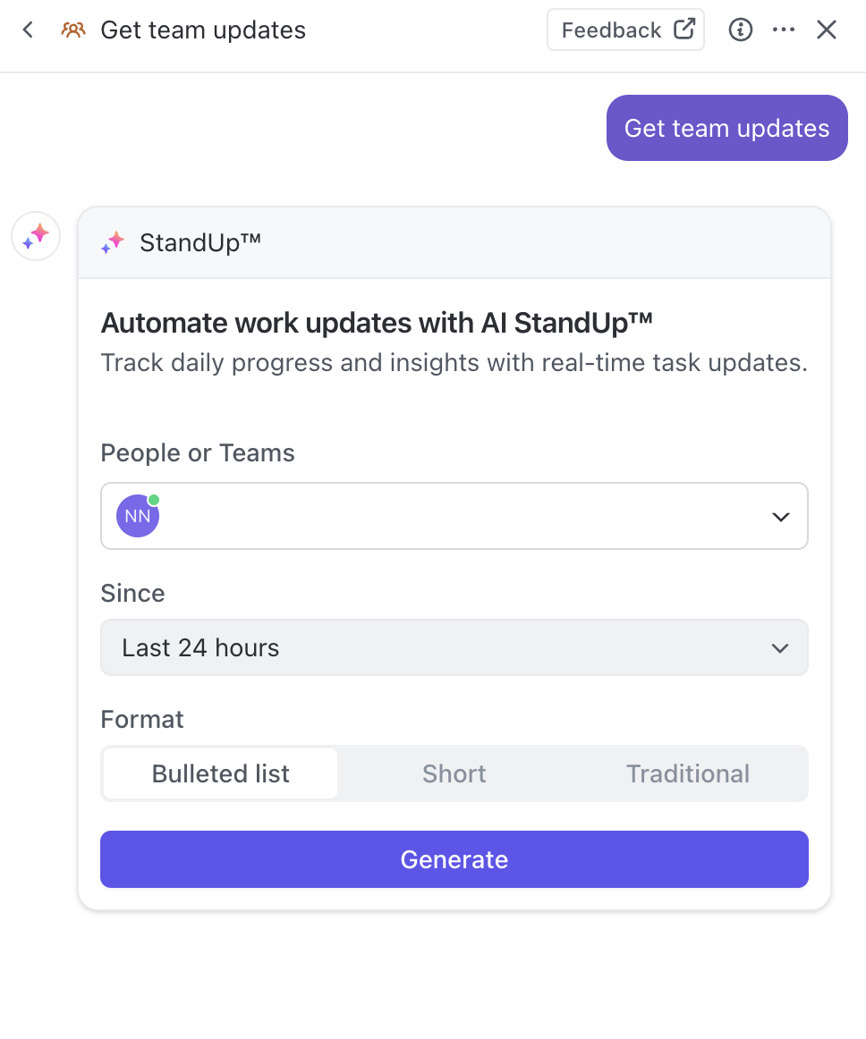 ClickUp’s AI Standups 