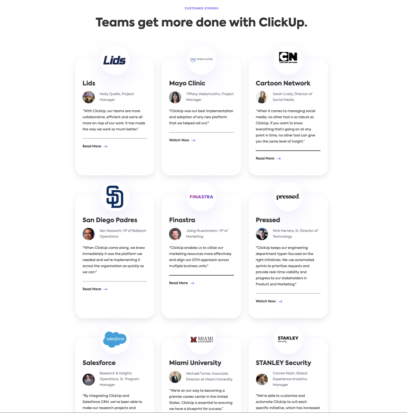 ClickUp Landing Page