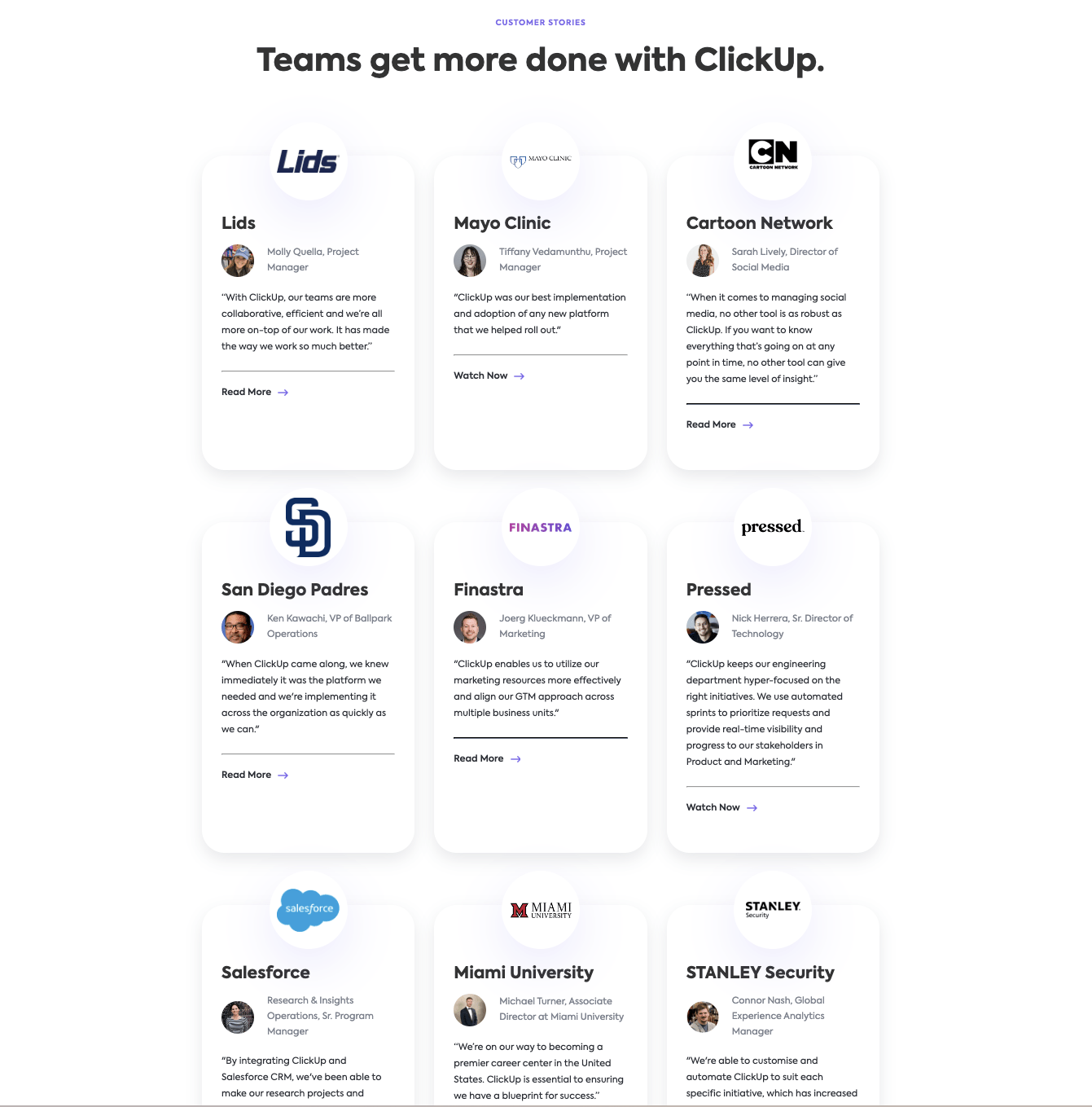 ClickUp Landing Page