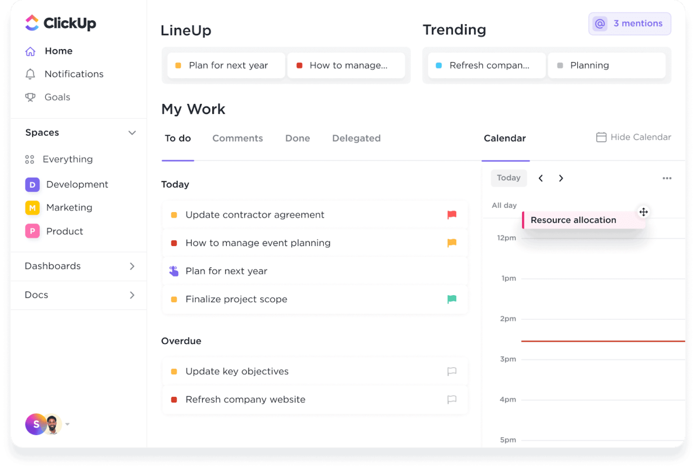 ClickUp's Personal Project Management Software