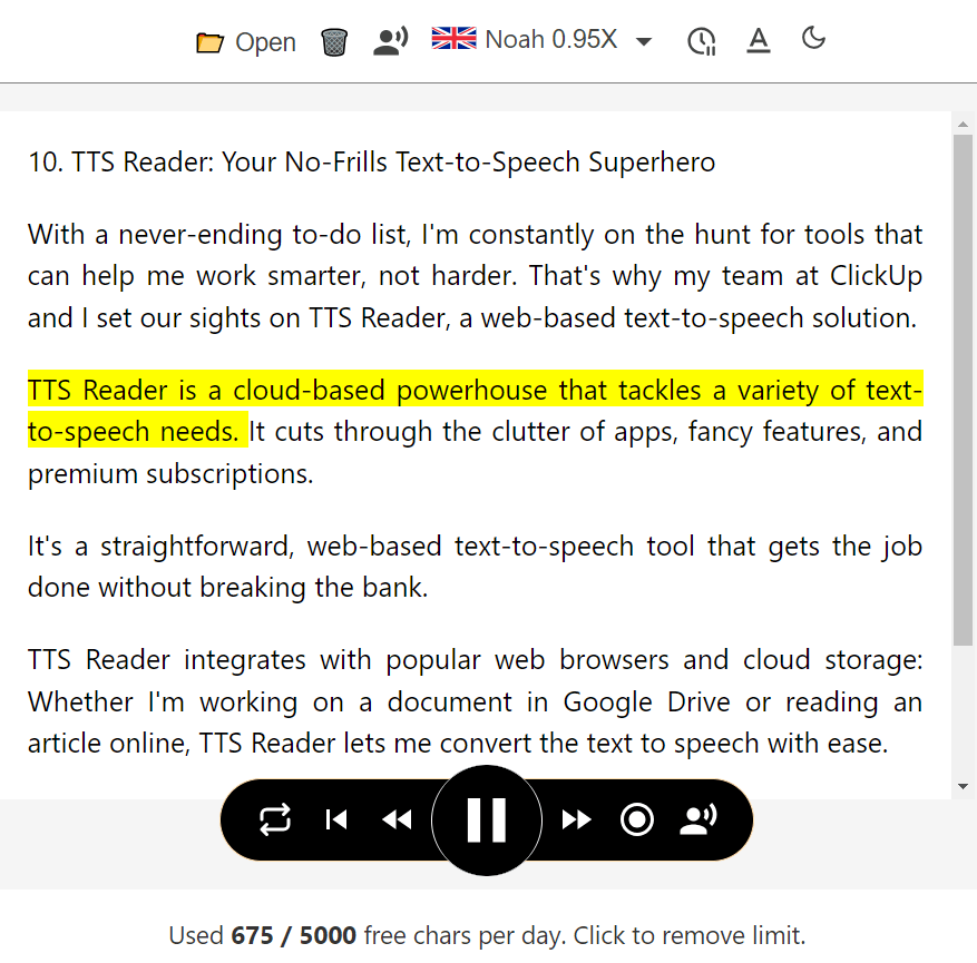 TTS Reader