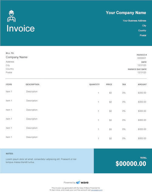 Google Docs Invoice Template